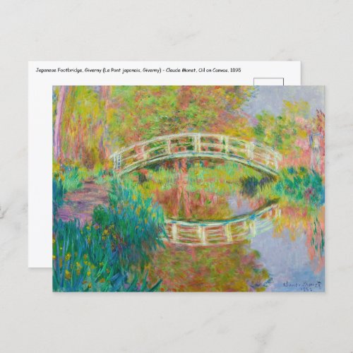 Claude Monet _ Japanese Footbridge Giverny Postcard