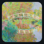 Claude Monet - Japanese Footbridge, Giverny Square Sticker<br><div class="desc">Japanese Footbridge,  Giverny (Le Pont japonais,  Giverny) - Claude Monet,  Oil on Canvas,  1895</div>