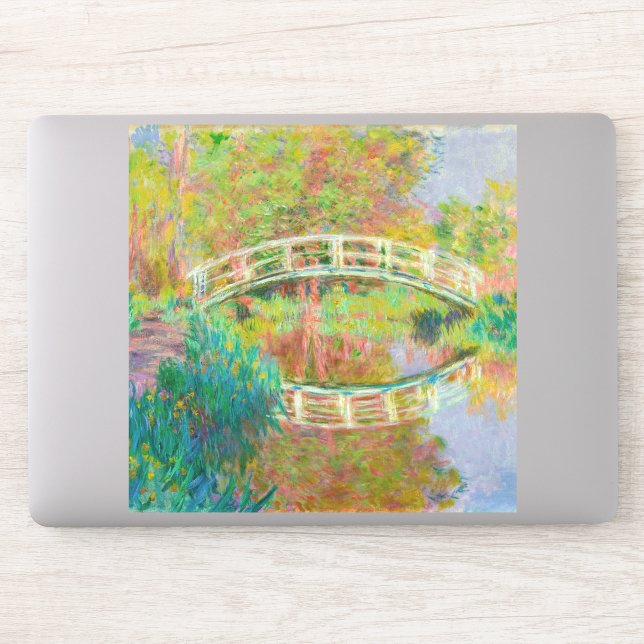 Claude Monet - Japanese Footbridge, Giverny Sticker (Computer)