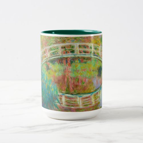Claude Monet _ Japanese Footbridge Giverny Two_Tone Coffee Mug
