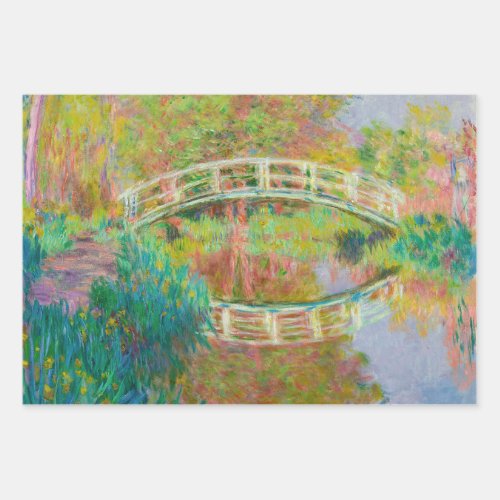 Claude Monet _ Japanese Footbridge Giverny Wrapping Paper Sheets