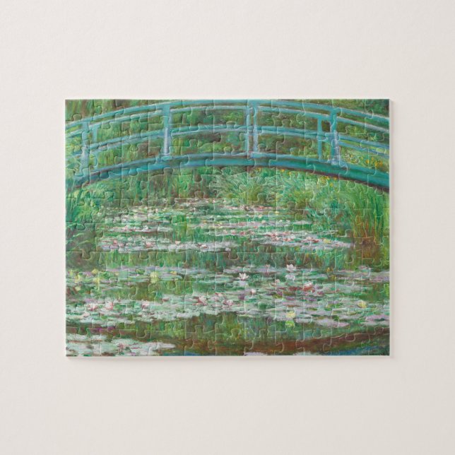 Claude Monet Japanese Footbridge. Impressionism Jigsaw Puzzle (Horizontal)