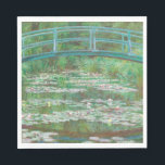 Claude Monet Japanese Footbridge. Impressionism  Napkins<br><div class="desc">Claude Monet "Japanese Footbridge" napkin. Summer water lily nature impressionism.</div>