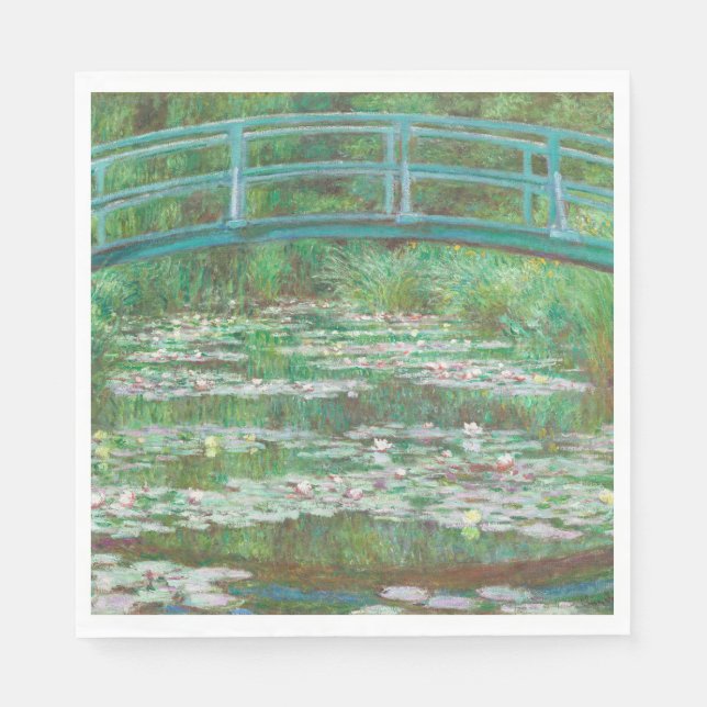 Claude Monet Japanese Footbridge. Impressionism  Napkins (Front)