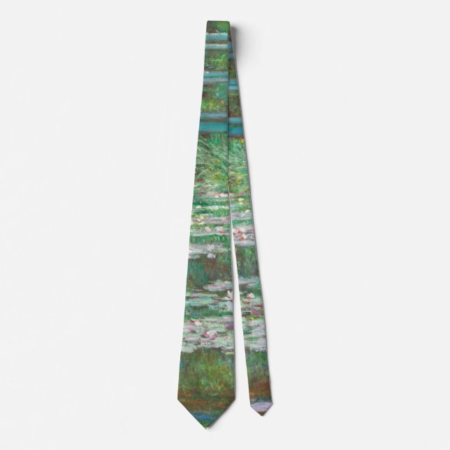 Claude Monet Japanese Footbridge. Impressionism Neck Tie (Front)