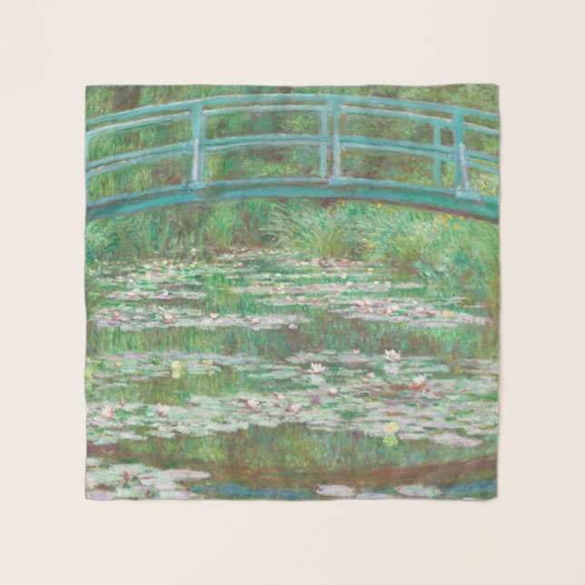 Claude Monet Japanese Footbridge. Impressionism Scarf (Front)