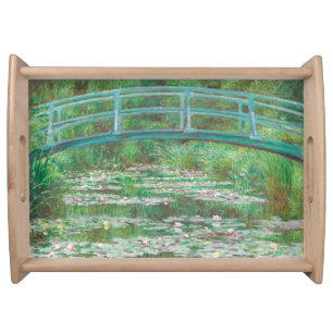 Claude Monet Japanese Footbridge. Impressionism Serving Tray