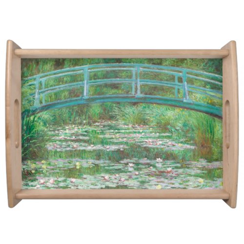 Claude Monet Japanese Footbridge Impressionism Serving Tray