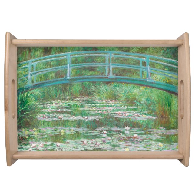 Claude Monet Japanese Footbridge. Impressionism Serving Tray (Front)