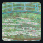 Claude Monet Japanese Footbridge. Impressionism Square Sticker<br><div class="desc">Claude Monet "Japanese Footbridge" sticker.</div>