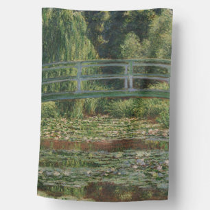 Claude Monet Japanese Footbridge & Water Lily Pool House Flag
