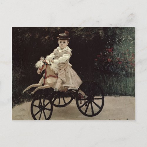 Claude Monet  Jean Monet on his Hobby Horse 1872 Postcard