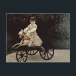 Claude Monet | Jean Monet on his Hobby Horse, 1872 Postcard<br><div class="desc">Jean Monet on his Hobby Horse,  1872 | by Claude Monet | Art Location: Metropolitan Museum of Art,  New York,  USA | French Artist | Image Collection Number: XIR238683</div>