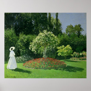 Claude Monet Jeanne Marie Lecadre in the Garden Poster