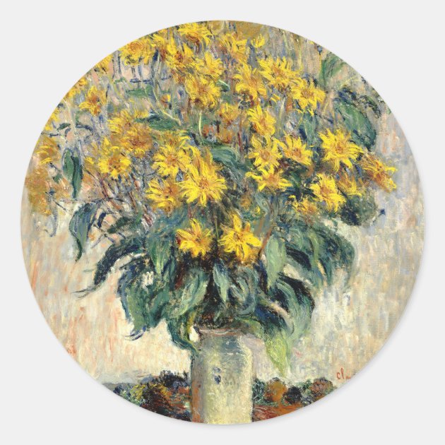 Monet Print Claude Monet Print Fine Art Print Vintage Monet Poster Monet Jerusalem Artichoke Flowers 1880 Vintage Poster Monet Painting
