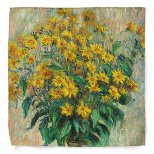 Claude Monet - Jerusalem Artichoke Flowers Bandana