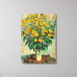 Claude Monet - Jerusalem Artichoke Flowers Canvas Print