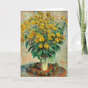 Claude Monet - Jerusalem Artichoke Flowers Card