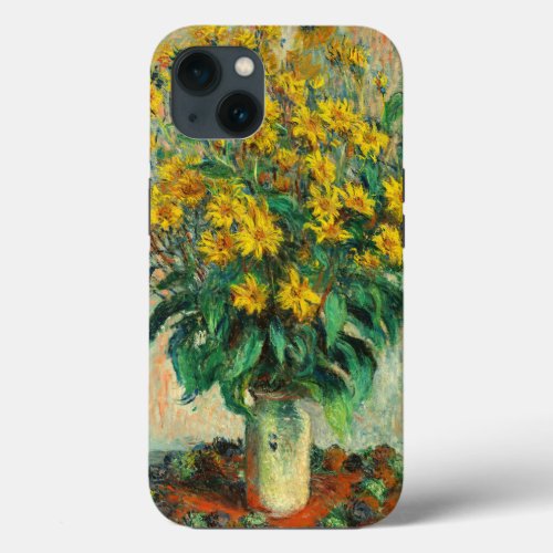 Claude Monet _ Jerusalem Artichoke Flowers iPhone 13 Case