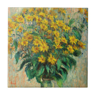 Claude Monet - Jerusalem Artichoke Flowers Ceramic Tile