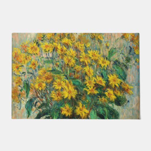 Claude Monet _ Jerusalem Artichoke Flowers Doormat