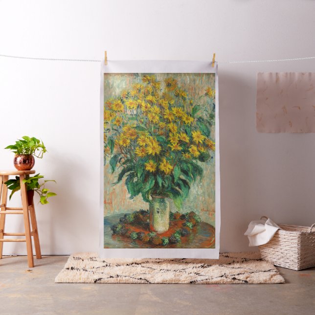 Claude Monet - Jerusalem Artichoke Flowers Fabric (In Situ)
