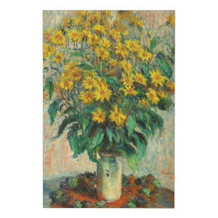 Claude Monet - Jerusalem Artichoke Flowers Faux Canvas Print
