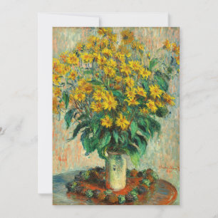 Claude Monet - Jerusalem Artichoke Flowers Invitation