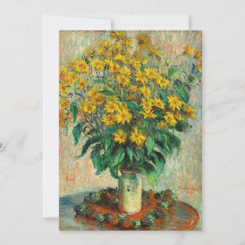 Claude Monet _ Jerusalem Artichoke Flowers Invitation