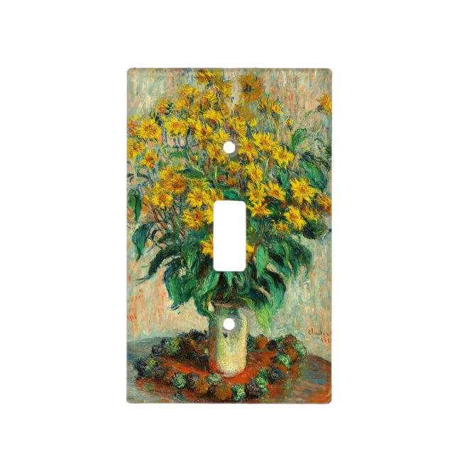 Claude Monet - Jerusalem Artichoke Flowers Light Switch Cover (Front)