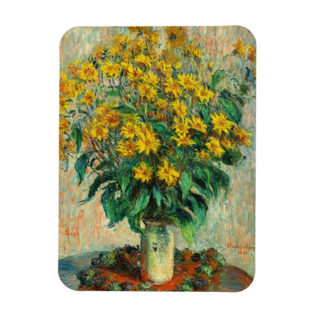 Claude Monet - Jerusalem Artichoke Flowers Magnet (Vertical)