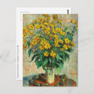 Claude Monet - Jerusalem Artichoke Flowers Postcard
