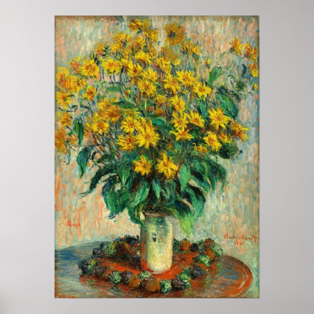 Claude Monet - Jerusalem Artichoke Flowers Poster (Front)