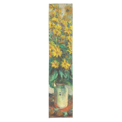 Claude Monet _ Jerusalem Artichoke Flowers Short Table Runner