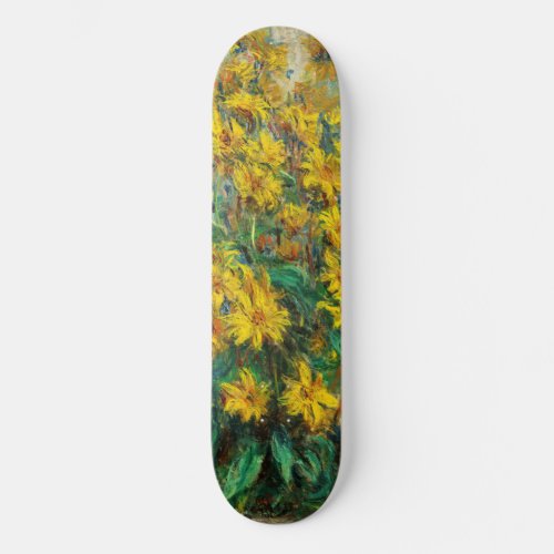 Claude Monet _ Jerusalem Artichoke Flowers Skateboard
