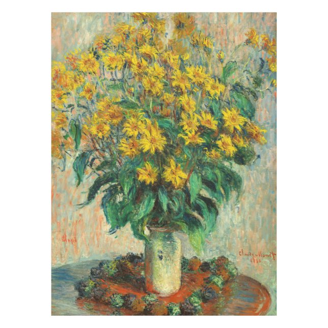 Claude Monet - Jerusalem Artichoke Flowers Tablecloth (Front)