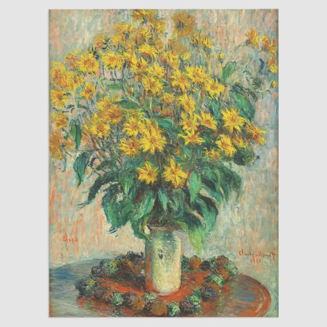 Claude Monet - Jerusalem Artichoke Flowers Tissue Paper (Creator Uploaded)