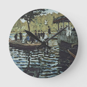 Claude Monet La Grenouillere Round Clock