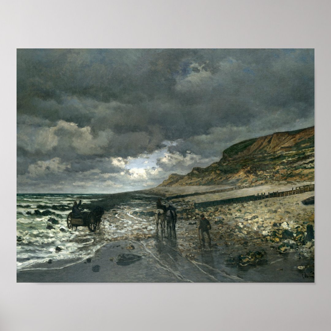 Claude Monet - La Pointe de la Hève at Low Tide Poster | Zazzle