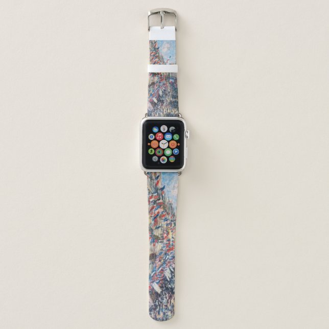 Claude Monet - La Rue Montorgueil - Paris Apple Watch Band (Front)