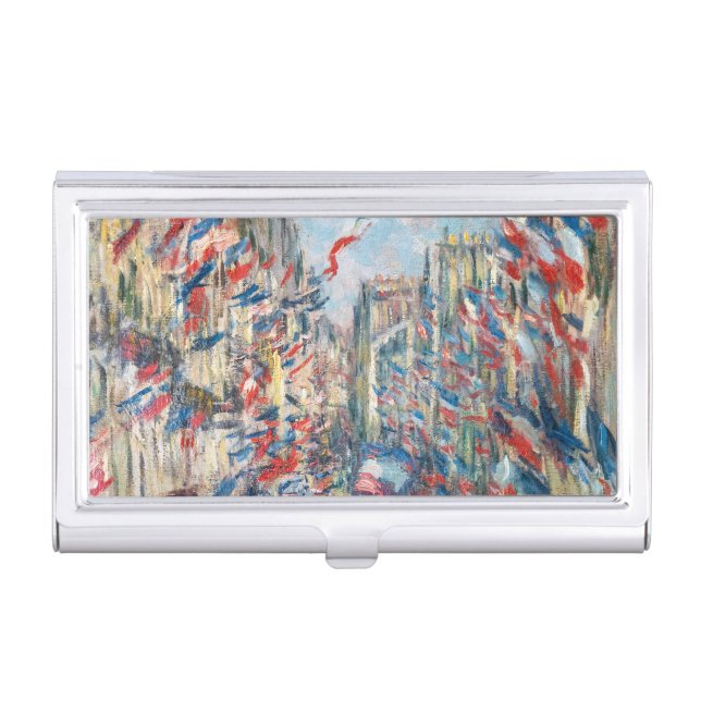 Claude Monet - La Rue Montorgueil - Paris Business Card Case (Front)