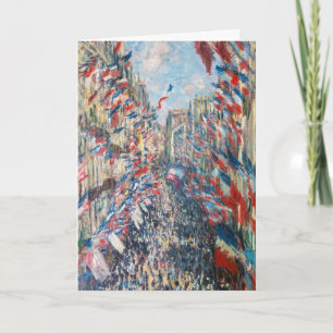 Claude Monet - La Rue Montorgueil - Paris Card