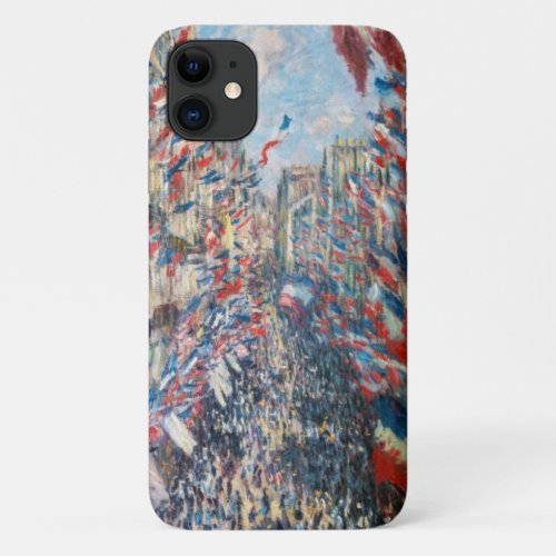 Claude Monet _ La Rue Montorgueil _ Paris iPhone 11 Case