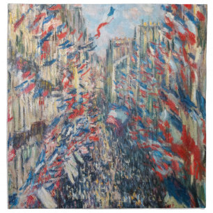 Claude Monet - La Rue Montorgueil - Paris Cloth Napkin