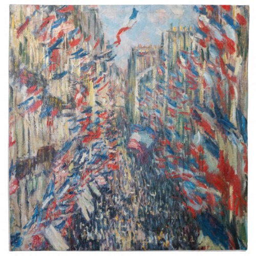 Claude Monet _ La Rue Montorgueil _ Paris Cloth Napkin