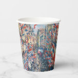 Claude Monet - La Rue Montorgueil - Paris Cloth Paper Cups<br><div class="desc">La Rue Montorgueil a Paris fete du 30 juin 1878. By Claude Monet in 1878.</div>