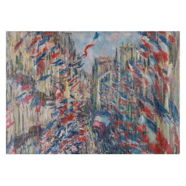 Claude Monet - La Rue Montorgueil - Paris Cutting Board (Front)