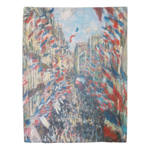 Claude Monet - La Rue Montorgueil - Paris Duvet Cover