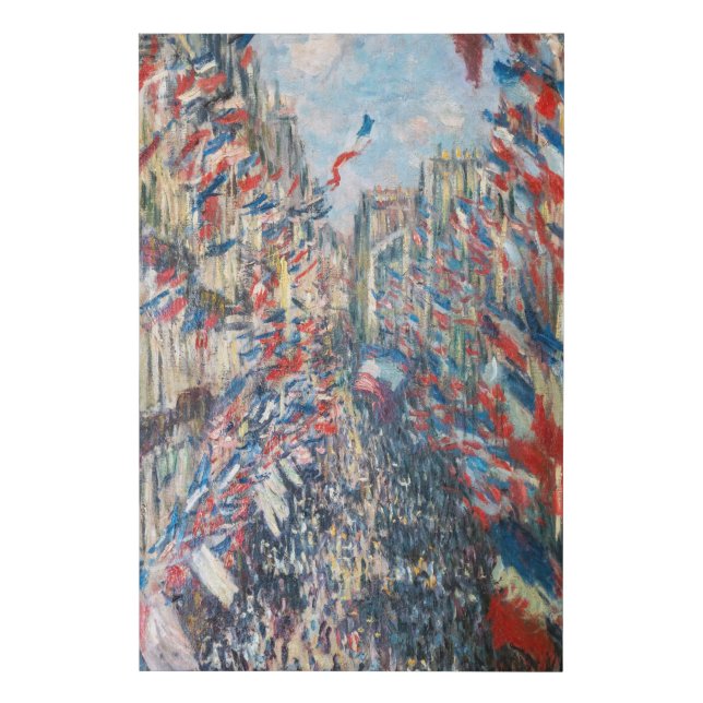 Claude Monet - La Rue Montorgueil - Paris Faux Canvas Print (Front)
