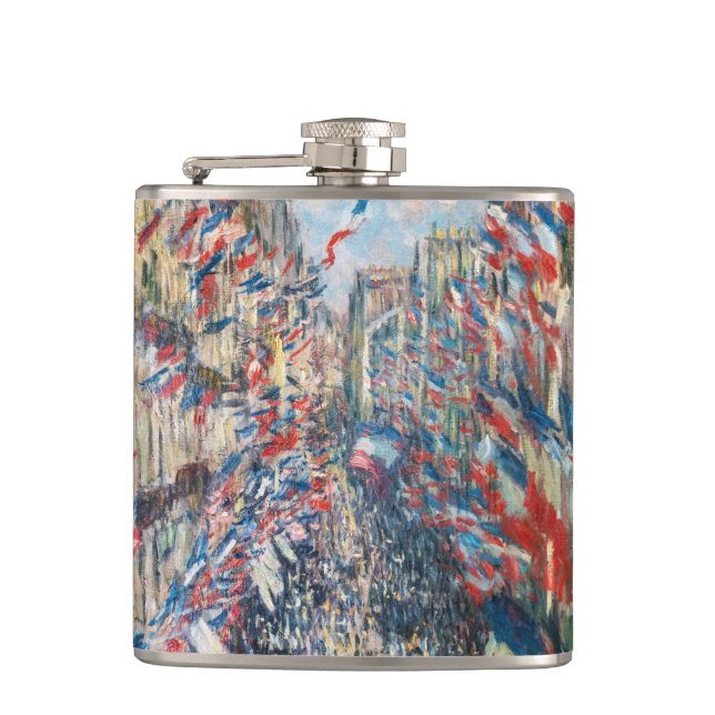 Claude Monet - La Rue Montorgueil - Paris Flask (Front)